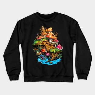 Woodland Wonder - Mosscore Mushroom Crewneck Sweatshirt